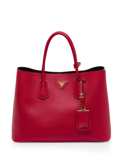 prada shopping tote tessuto saffiano red|prada saffiano black small.